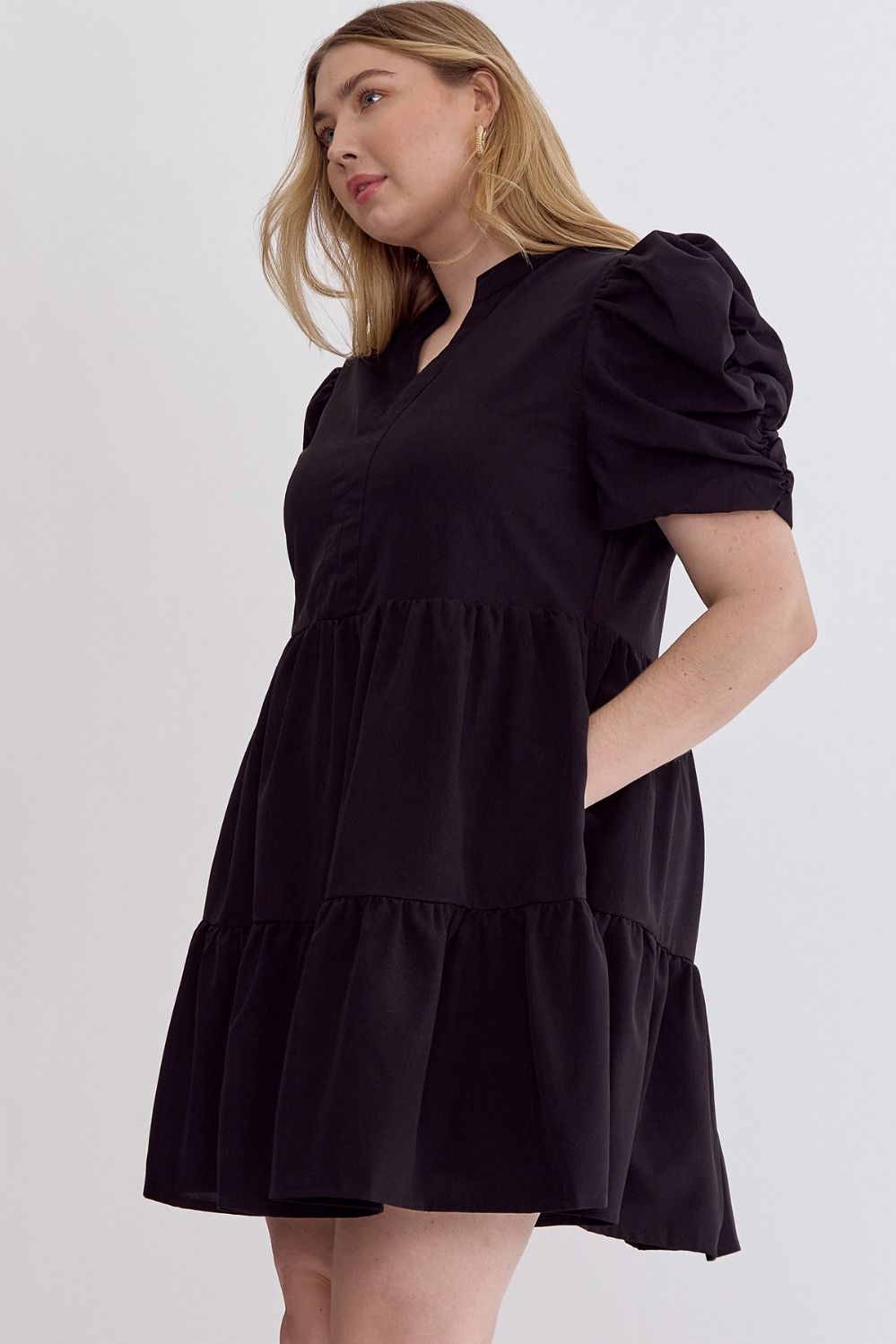 Carly Puff Sleeve Dress Curvy