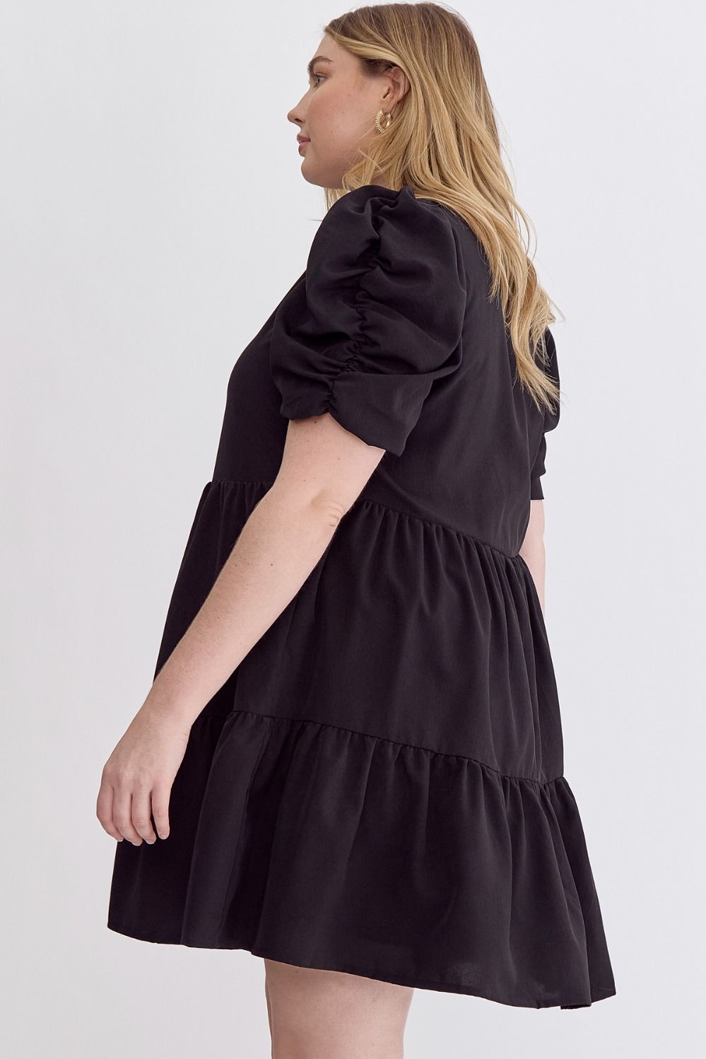 Carly Puff Sleeve Dress Curvy
