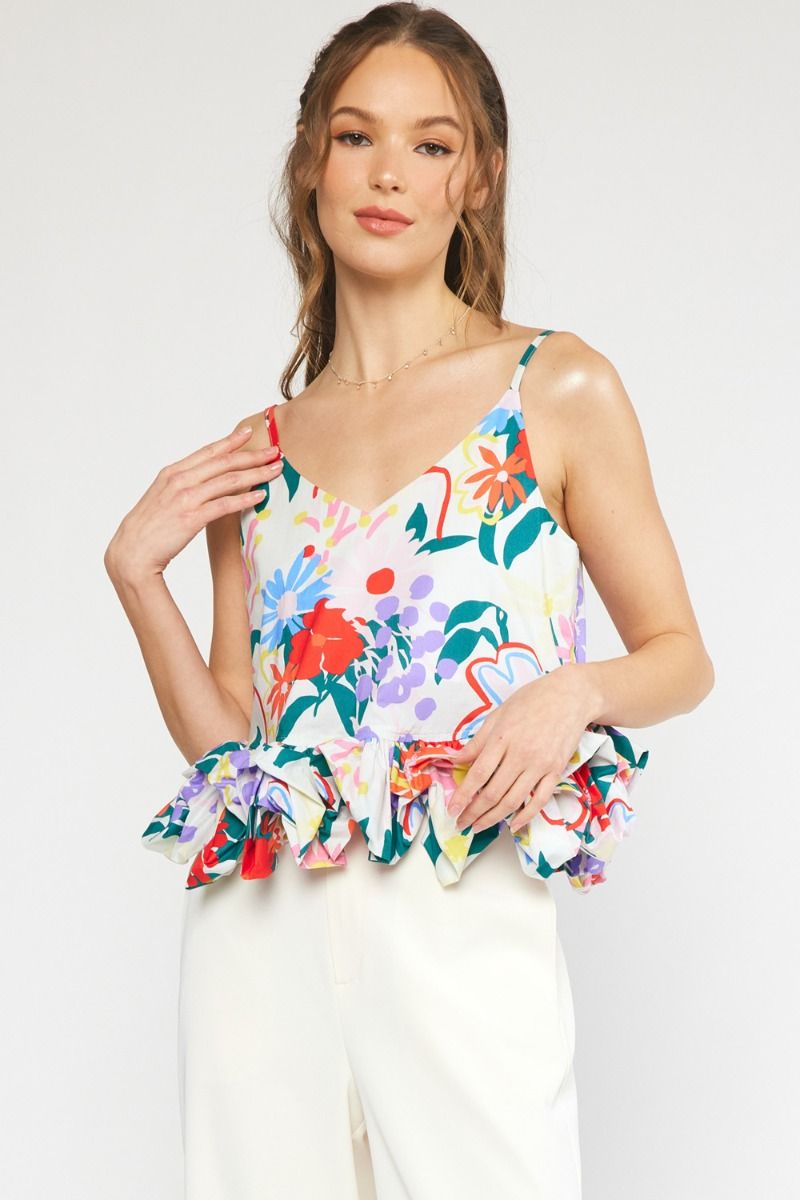 Willow floral peplum top