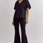 Clearance Audrey black satin top- Medium