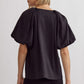 Clearance Audrey black satin top- Medium