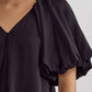 Clearance Audrey black satin top- Medium