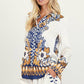 Sedona Printed  Button Down Blouse