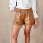 Faux the Record Leather Shorts