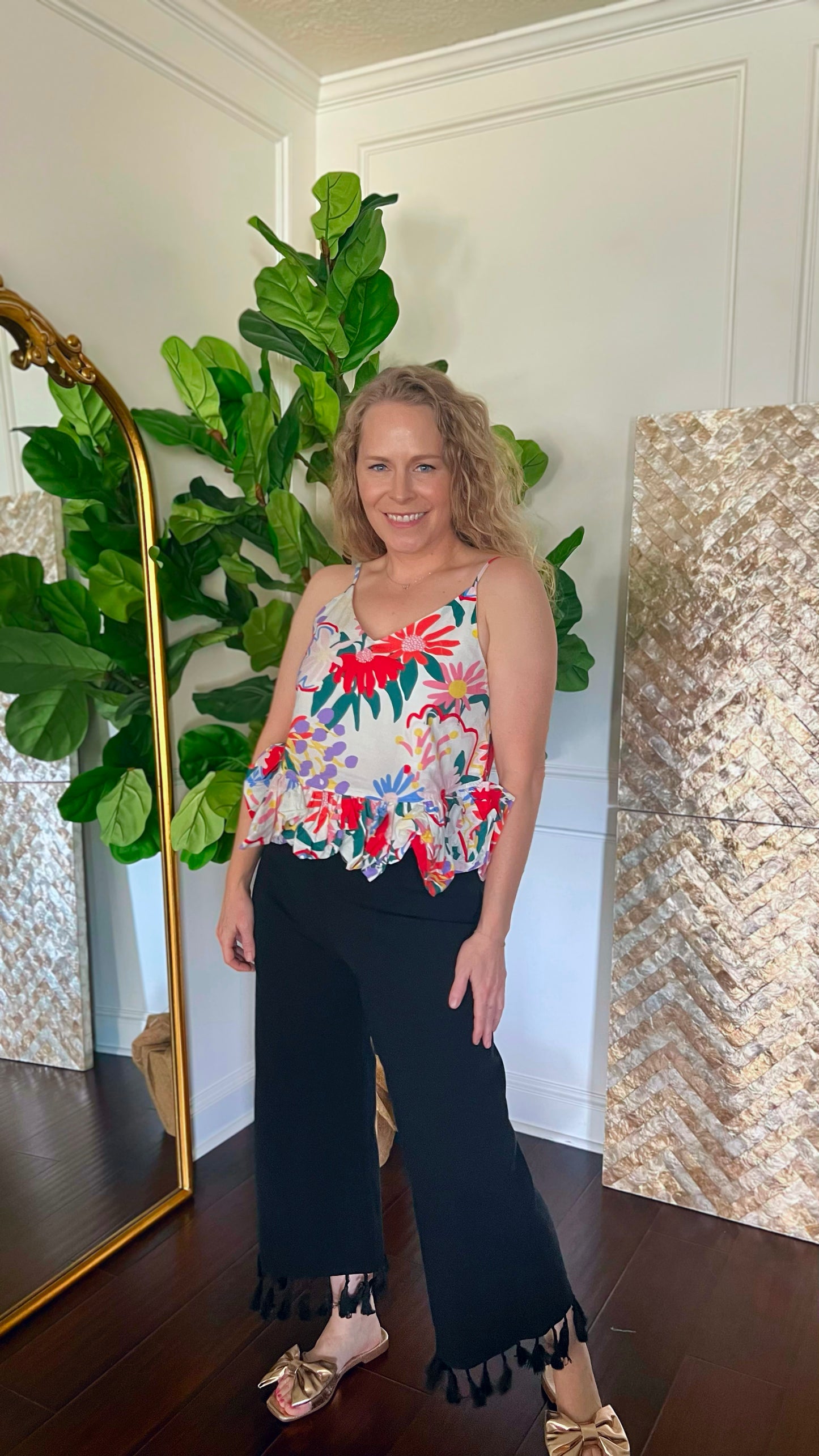Willow floral peplum top