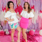 Farrah Fuchsia Mini Skirt