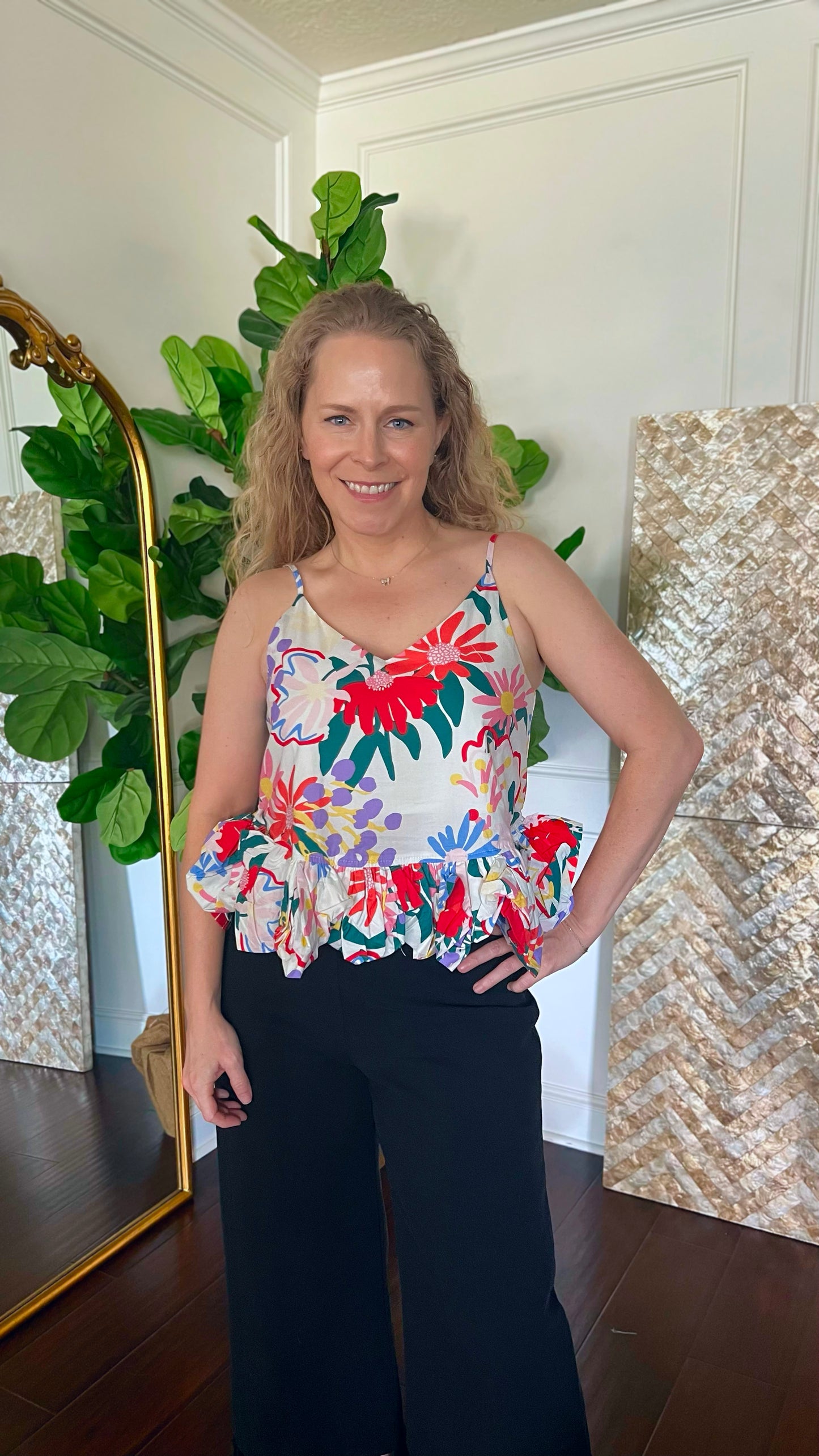Willow floral peplum top