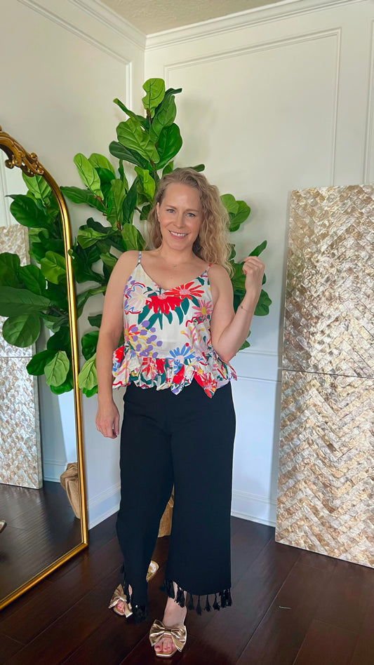 Willow floral peplum top