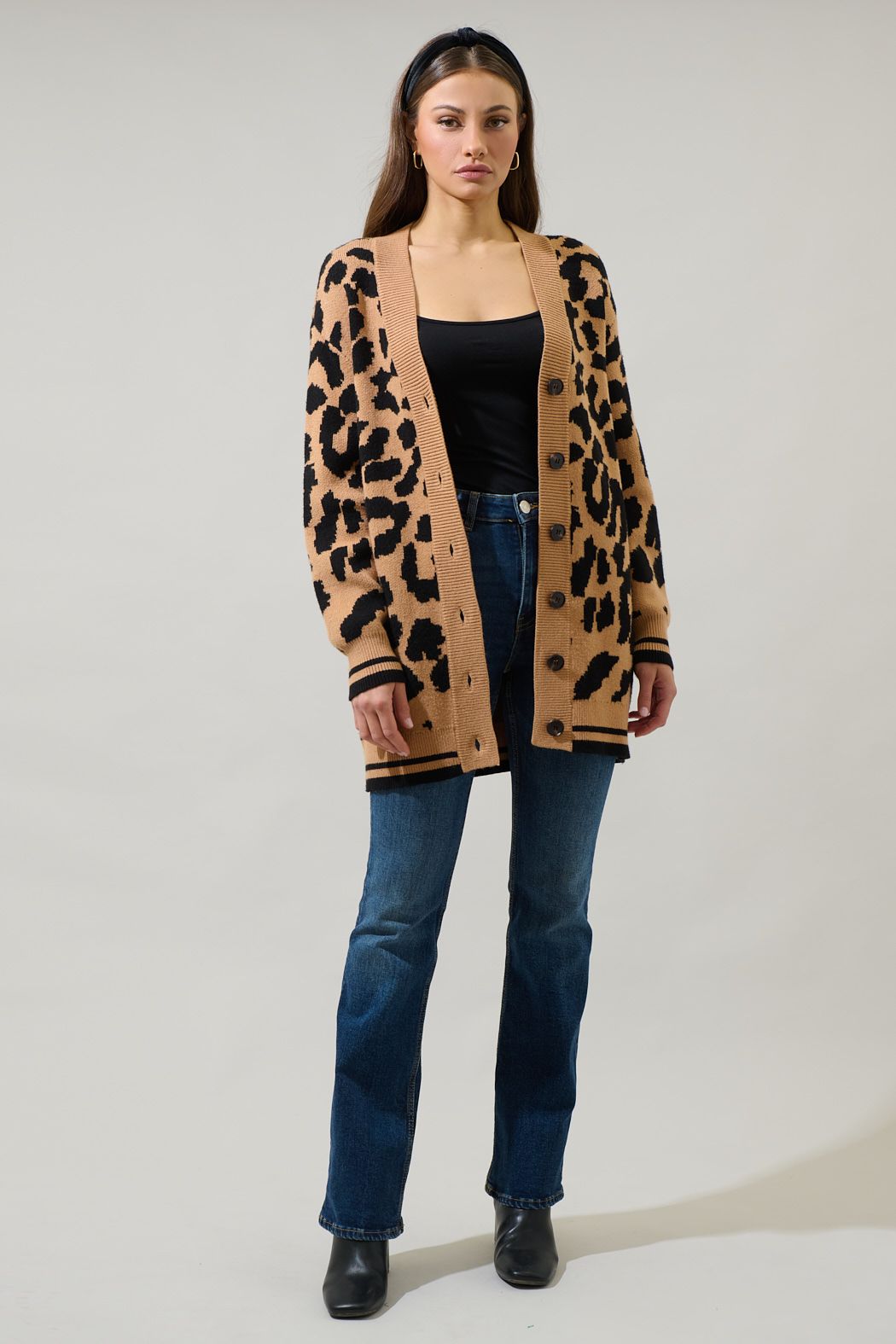 Penny Cheetah Oversized Long Cardigan