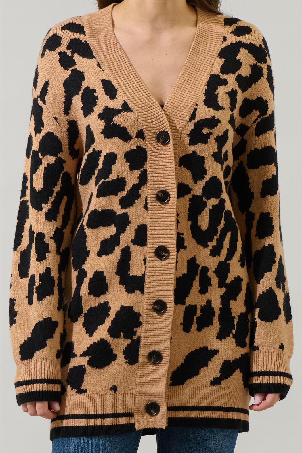 Penny Cheetah Oversized Long Cardigan