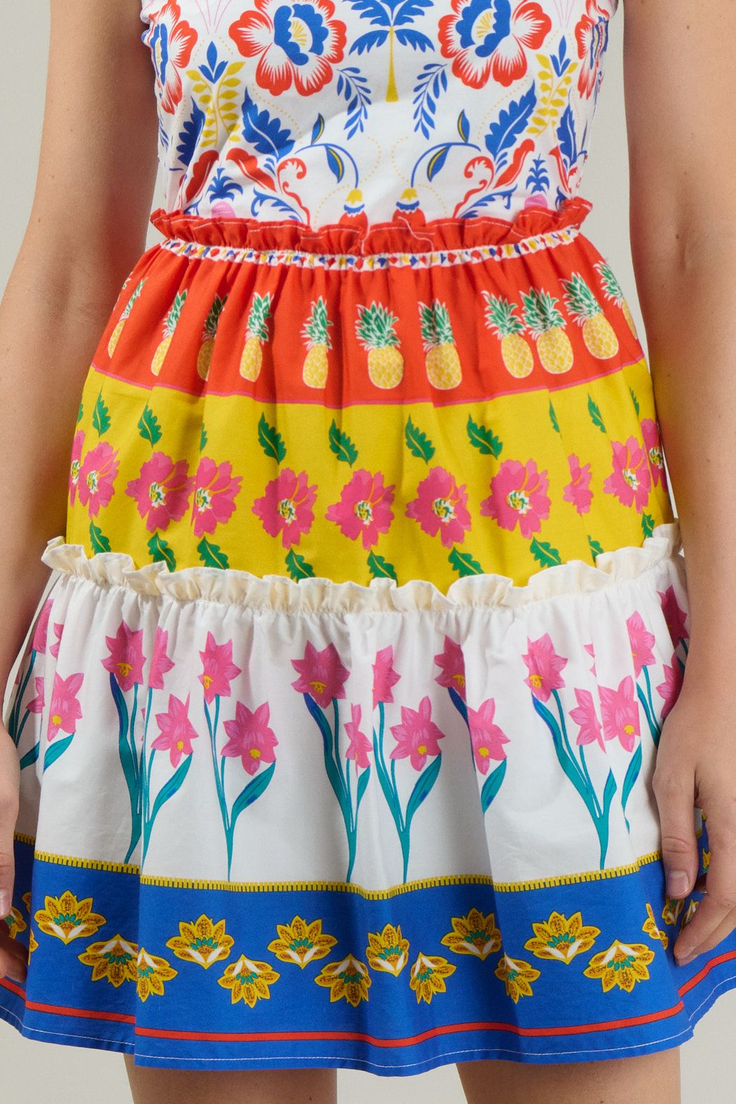 Amara Floral Ruffle Tiered Mini Dress