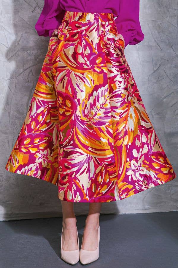 Candance woven midi skirt