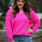 Clearance Cut Out Heart Sweater- Large