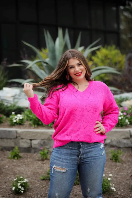 Cut Out Heart Sweater