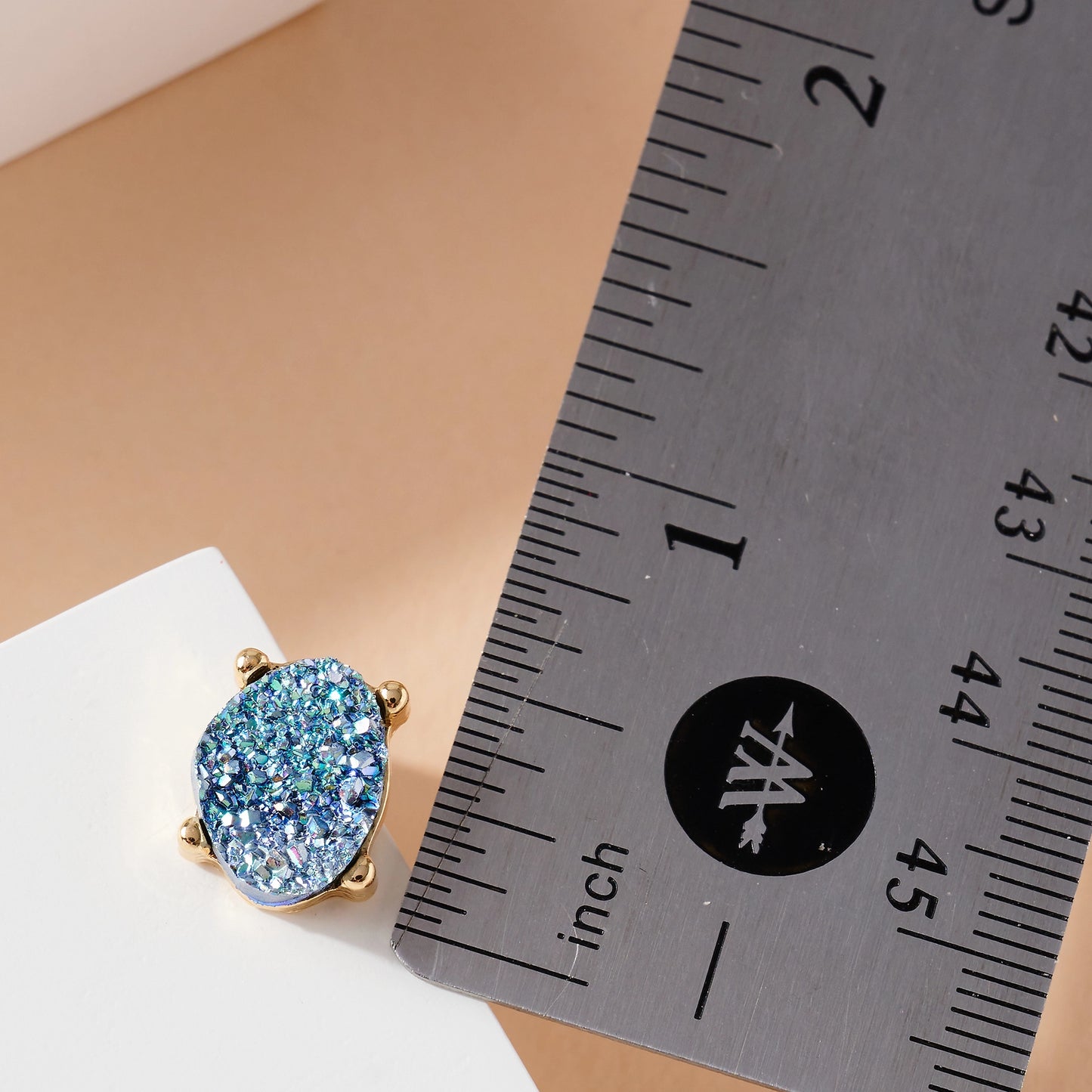 Druzy Stone Stud Earrings- Lavendar