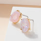 Druzy Stone Stud Earrings- Lavendar