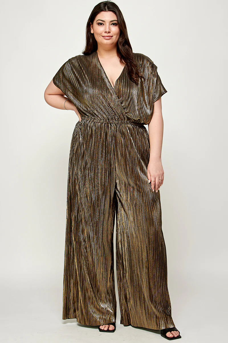 Anastasia Metallic Shimmer Jumpsuit Curvy