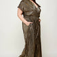 Clearance Anastasia Metallic Shimmer Jumpsuit Curvy- 3X