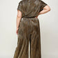 Clearance Anastasia Metallic Shimmer Jumpsuit Curvy- 3X