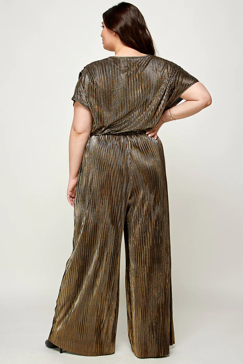 Anastasia Metallic Shimmer Jumpsuit Curvy